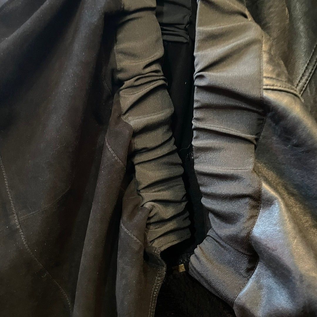 コート ユニセックス メンズ レディース リメイク 着物 帯 黒 ブラック 再構築kimono gown coat recollect有明ガーデン店