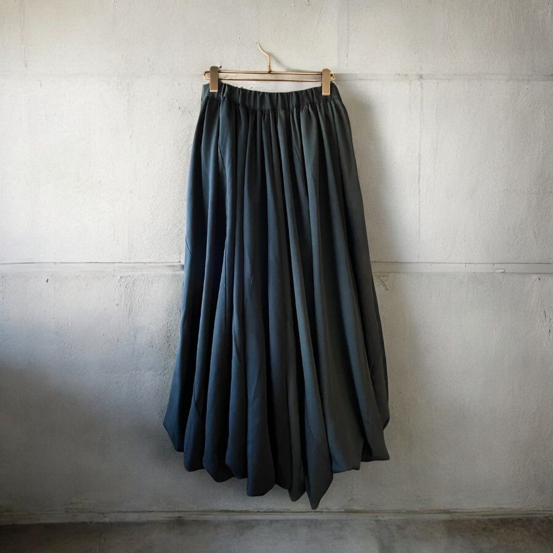 ロングスカート レディース リメイク 着物 黒留袖 黒 ブラック kimono balloon skirt バルーンスカート recollect有明ガーデン店