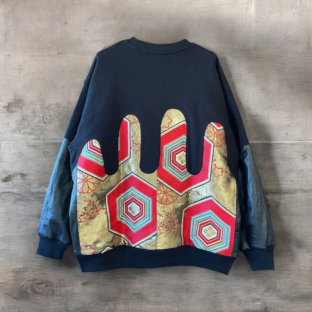 obi sweat 有明ガーデンrecollect店 スウェット トレーナー 着物 帯 再構築 リメイク remake kos0001