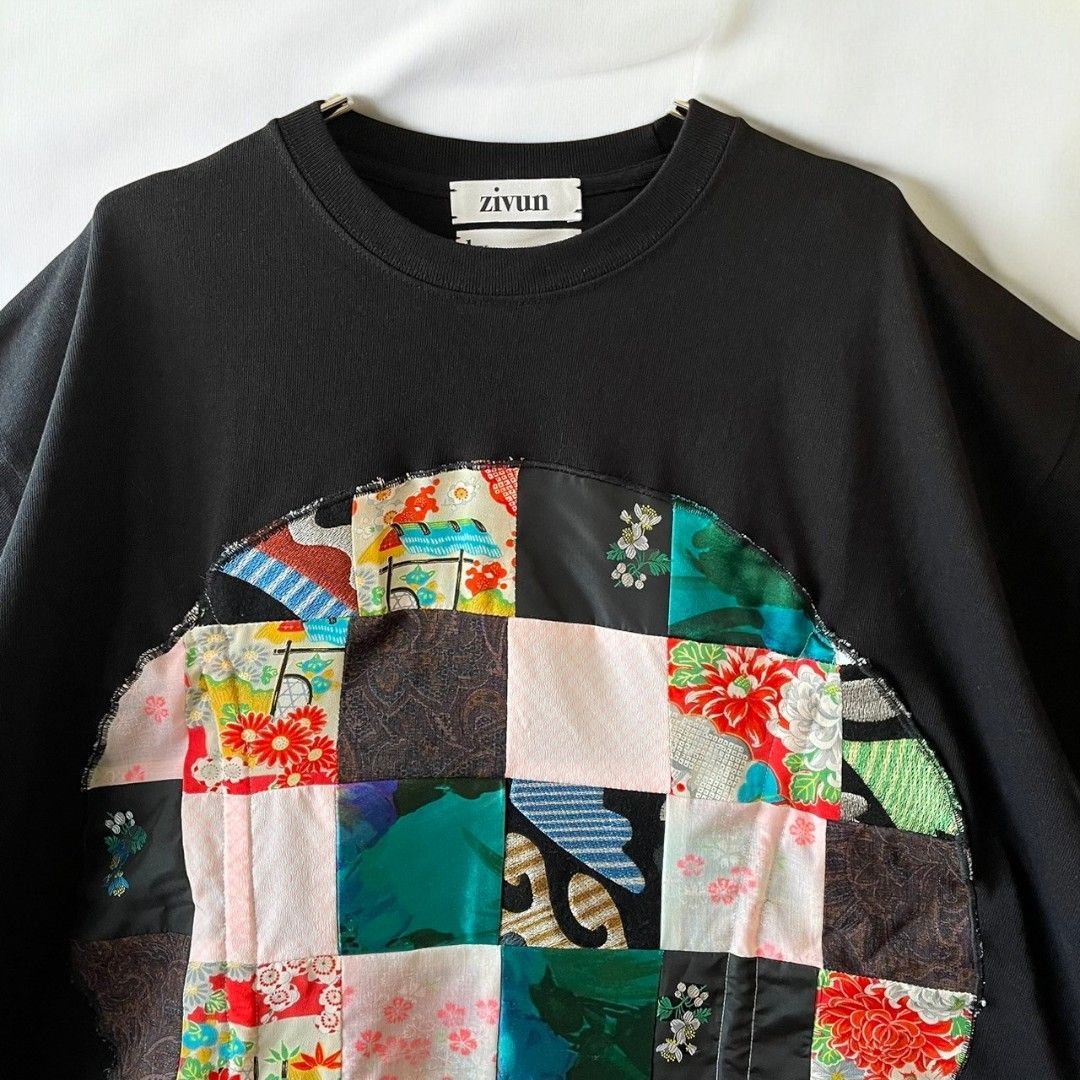 T-shirts for women, men, unisex, oversized, remade, reconstructed, black, recollect Ariake Garden Store
