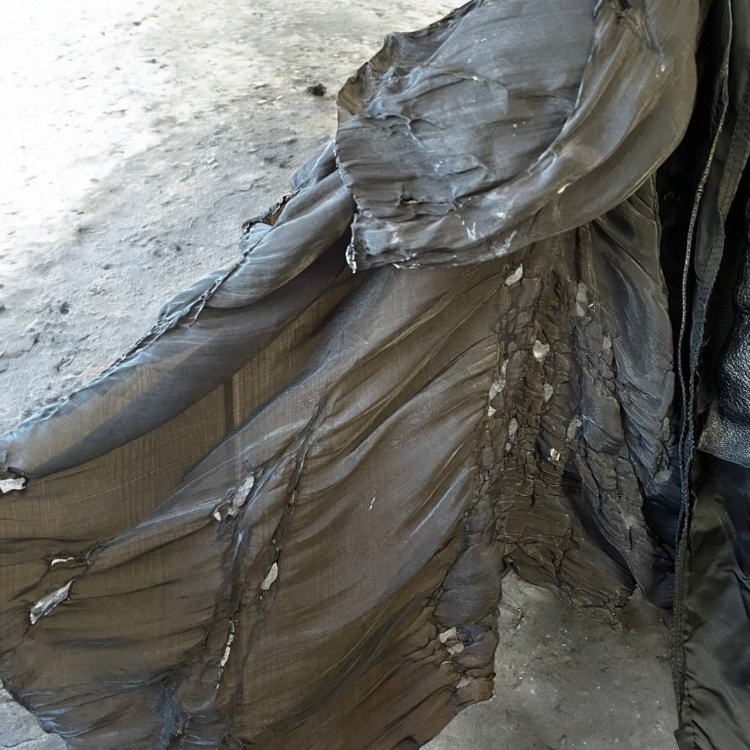 Leather jacket for women, remade, painted, black, Ao Miyasaka recollect Ariake Garden store