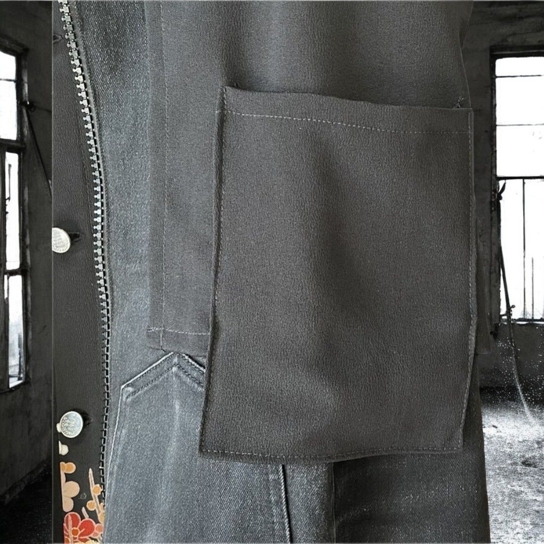 kimono long shirt 有明ガーデンrecollect店 着物 ロングシャツ シャツ シャツコート コート リメイク remake 再構築 黒留袖