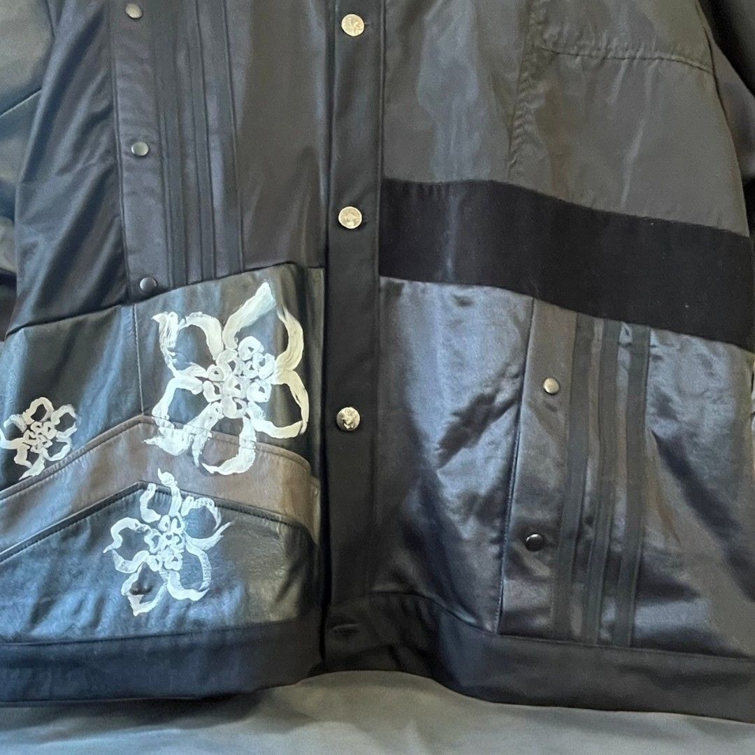 ジャケット メンズ レディース ユニセックス リメイク 再構築 rebuild jacket by Ao Miyasaka コラボ 黒 ブラック ペイント コーチジャケット recollect有明ガーデン店