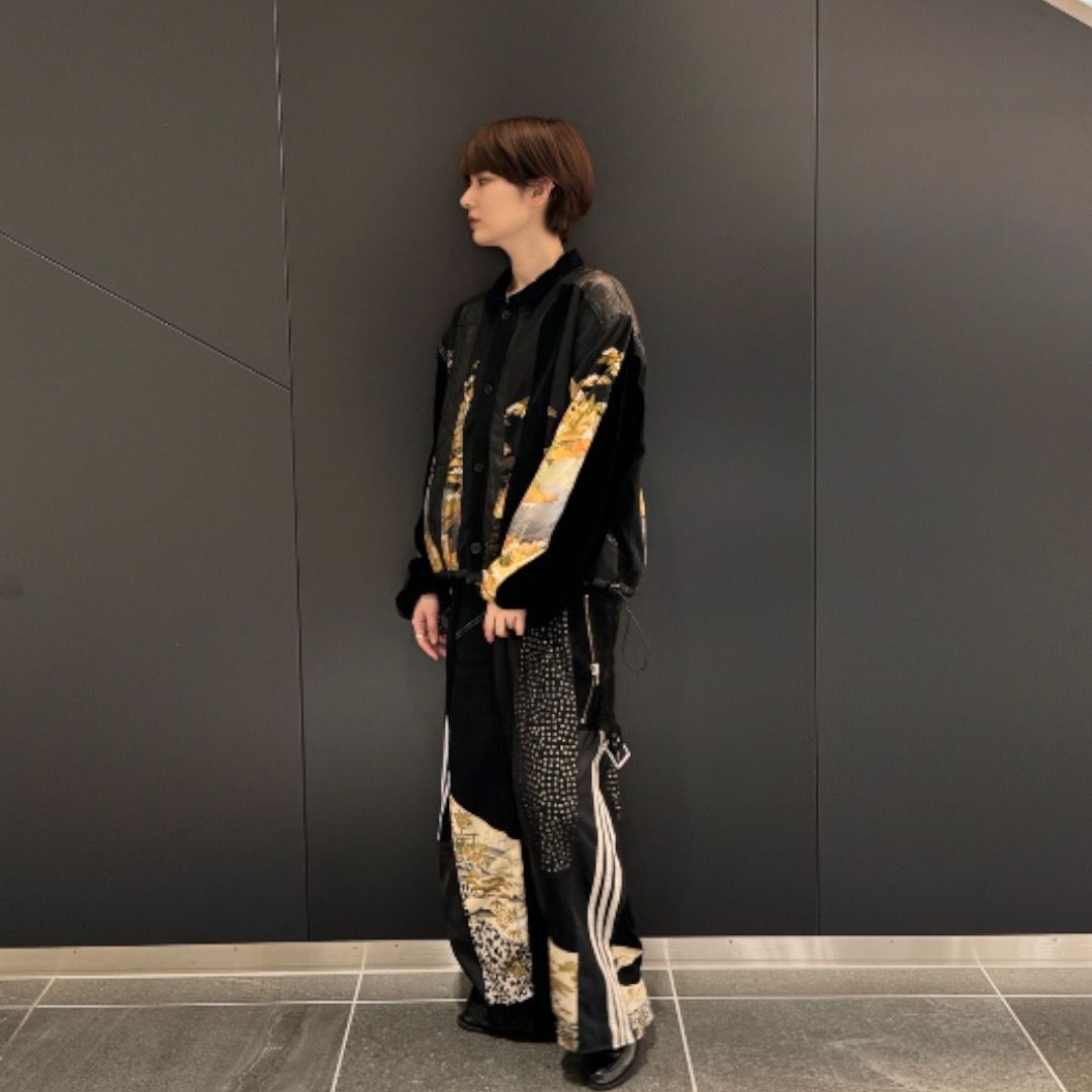 kimono rebuild pants Ariake Garden Recollect store Kimono pants Easy pants Reconstruction Remake Black Tomesode kp0001