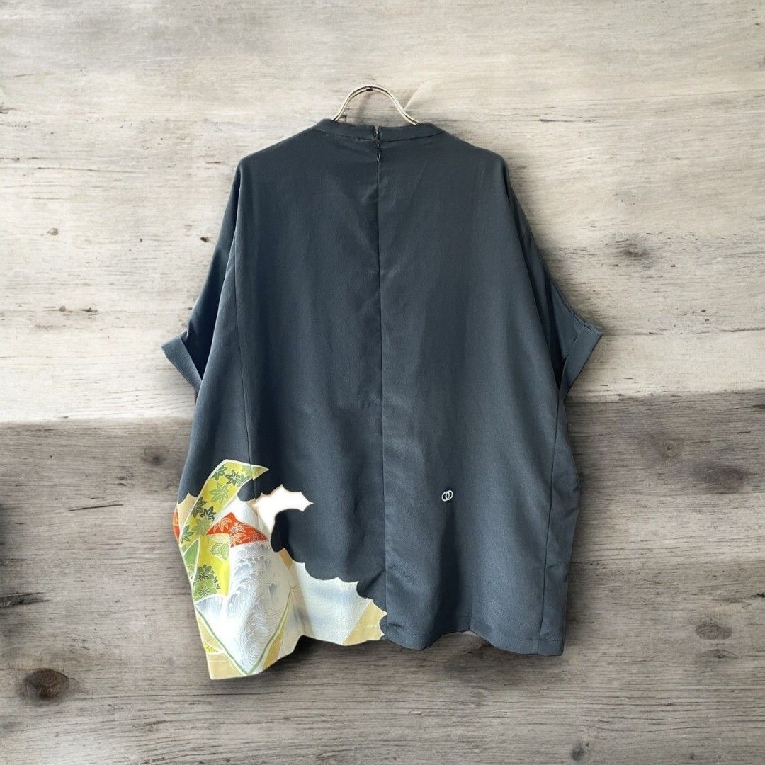 kimono blousse Ariake Garden Recollect store Kimono blouse shirt reconstruction remake pullover black