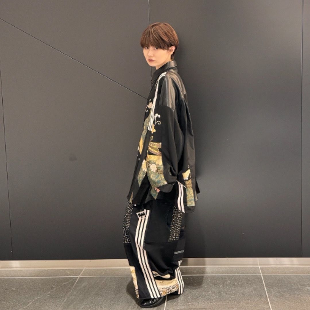 kimono rebuild shirt 有明ガーデンrecollect店 着物 シャツ オーバーサイズ 黒留袖 再構築 リメイク remake ks-0001