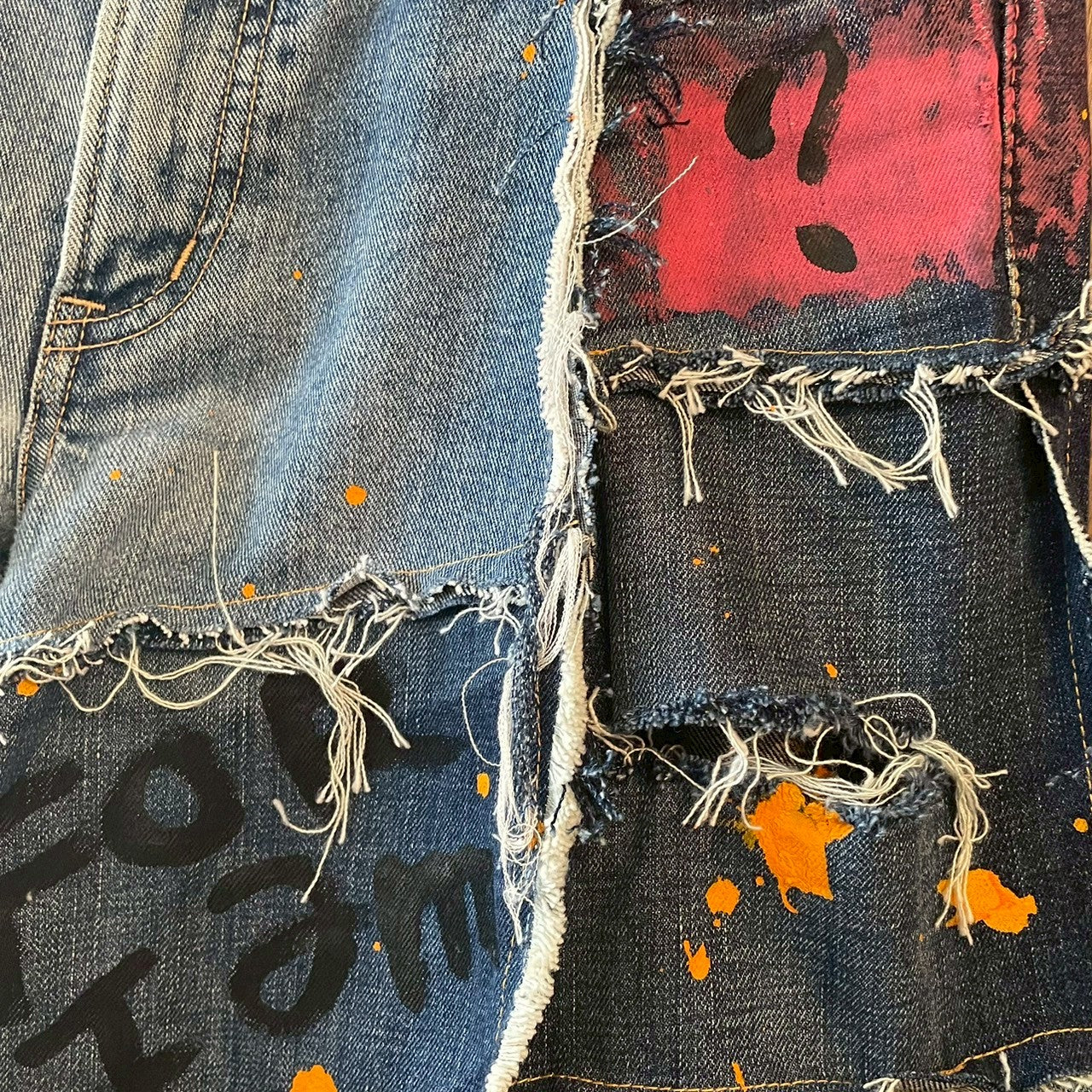 再構築ペイント アート デニムパンツ リメイク remake レディース recollect有明ガーデン店 Ruka0002