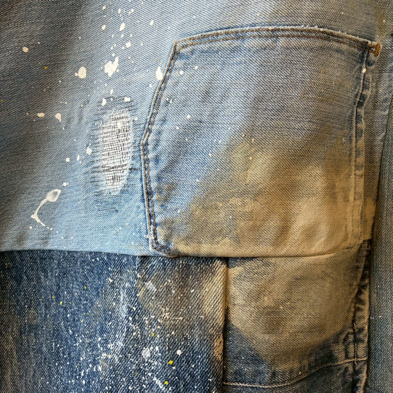 Remake Denim Mods Coat Unisex Upcycled Patchwork Jacket – One of a Kind