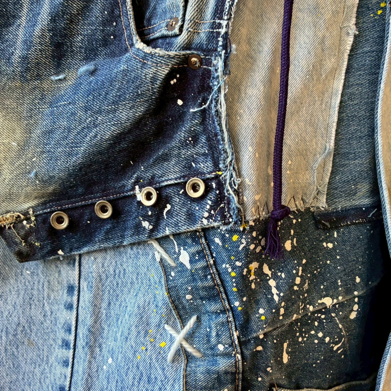 Remake Denim Mods Coat Unisex Upcycled Patchwork Jacket – One of a Kind