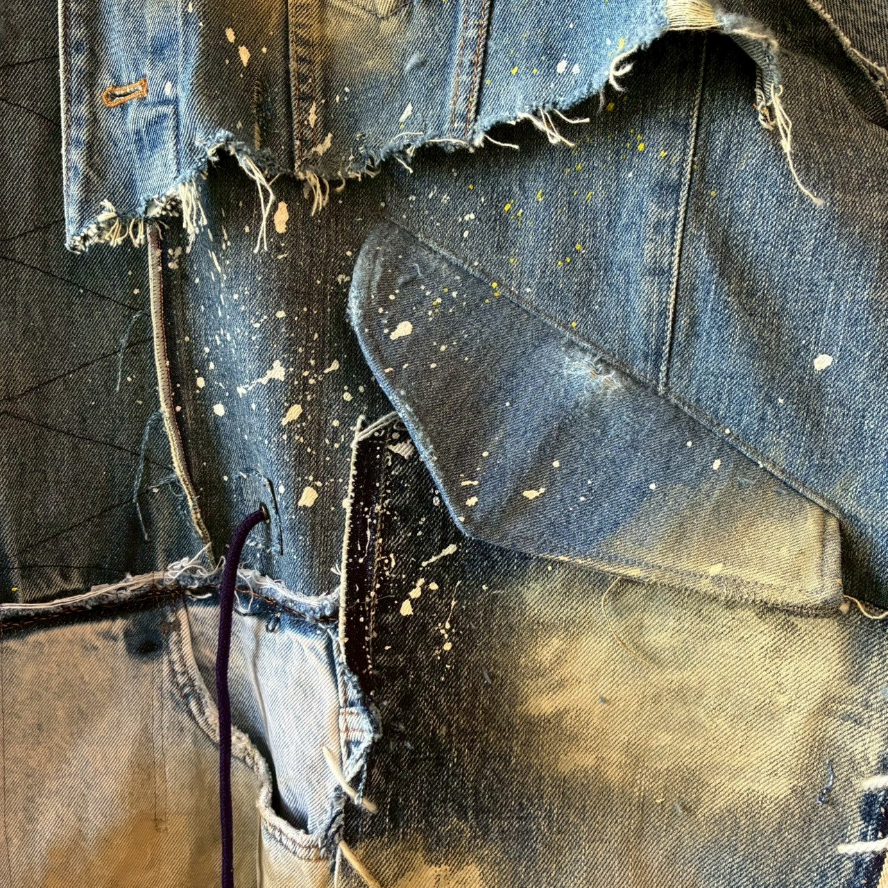 Remake Denim Mods Coat Unisex Upcycled Patchwork Jacket – One of a Kind
