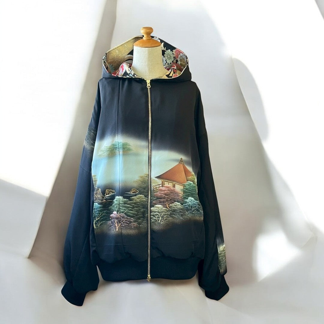 kimono landscape hoodie