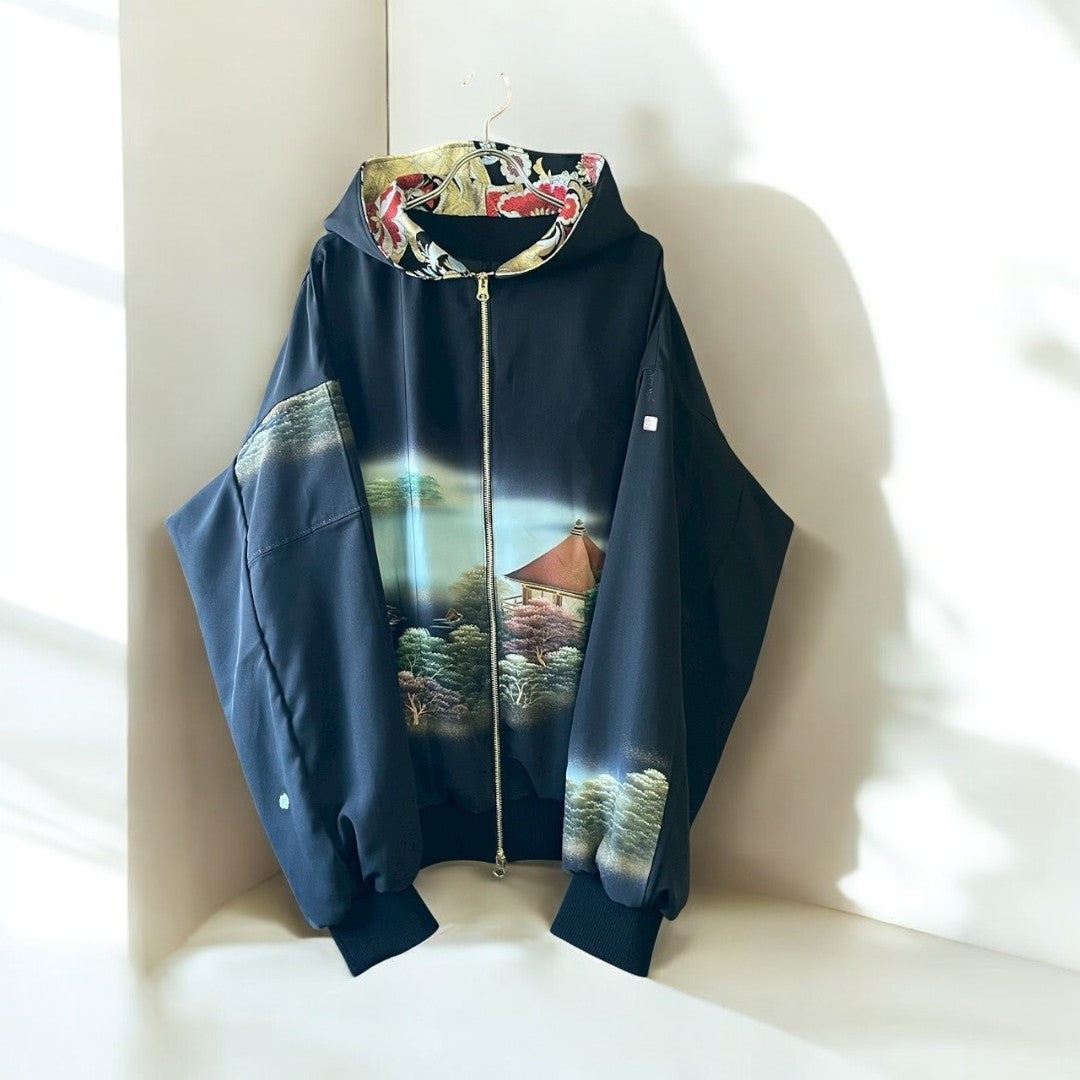 kimono landscape hoodie