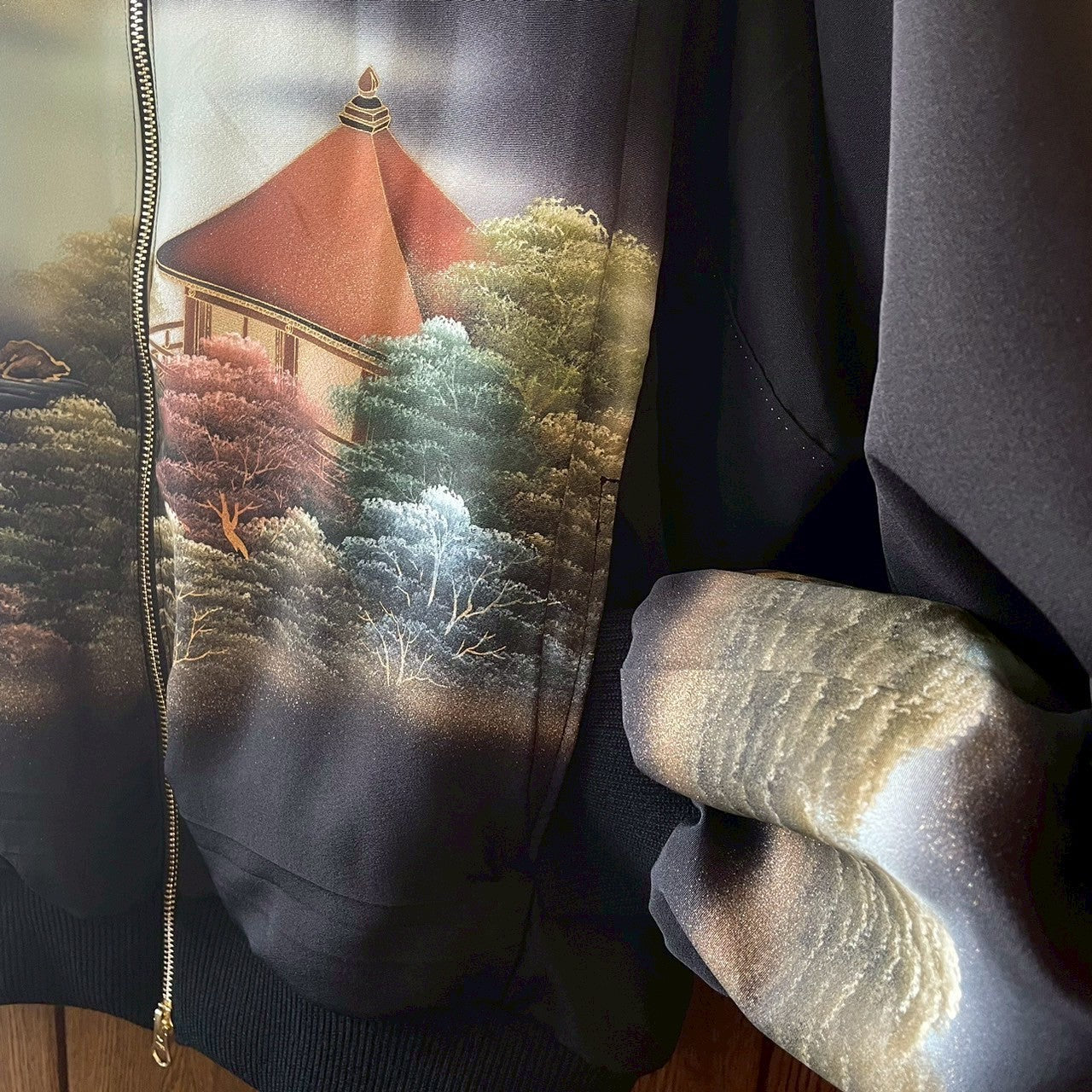 kimono landscape hoodie