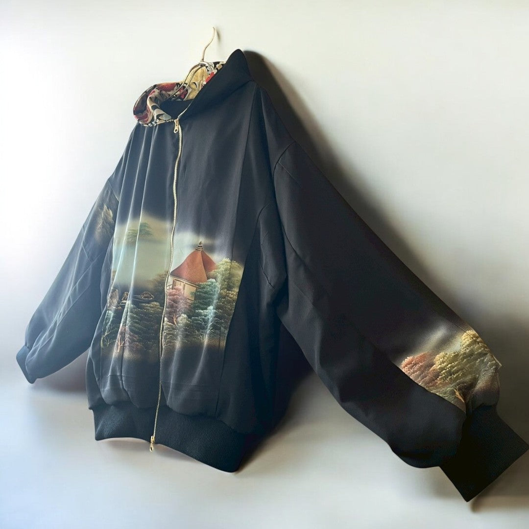 kimono landscape hoodie