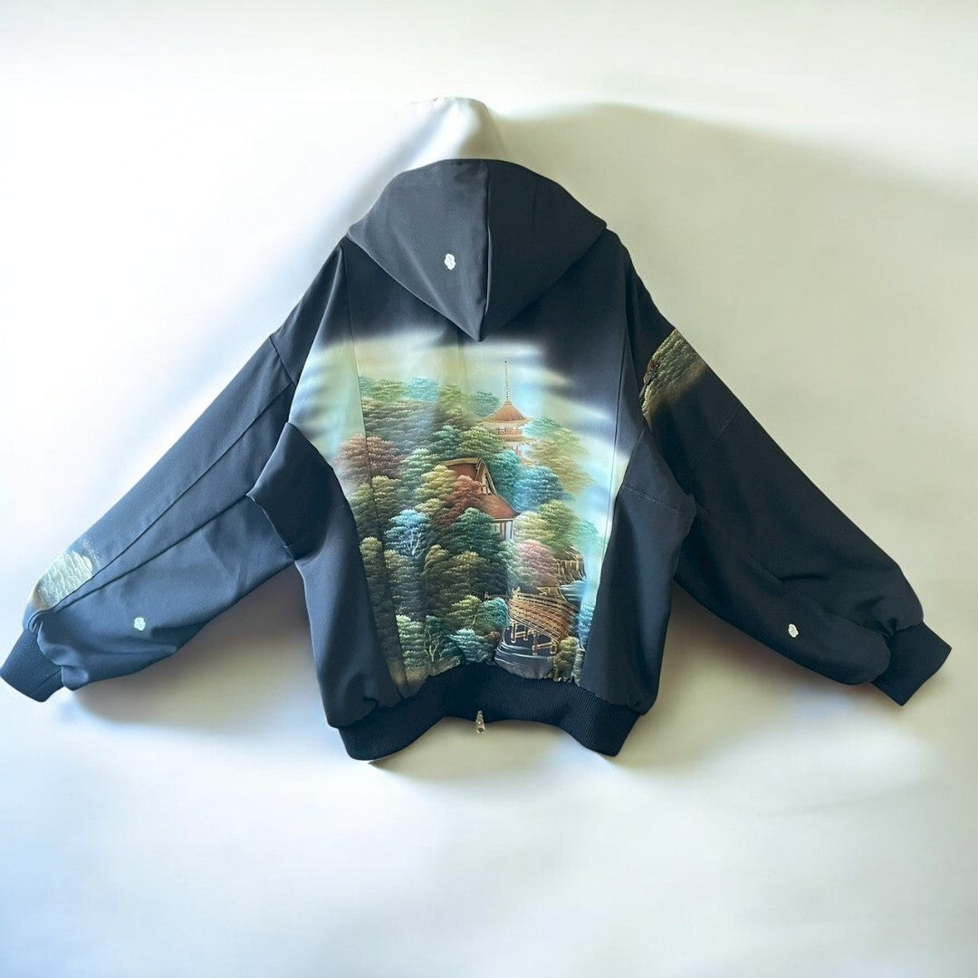 kimono landscape hoodie