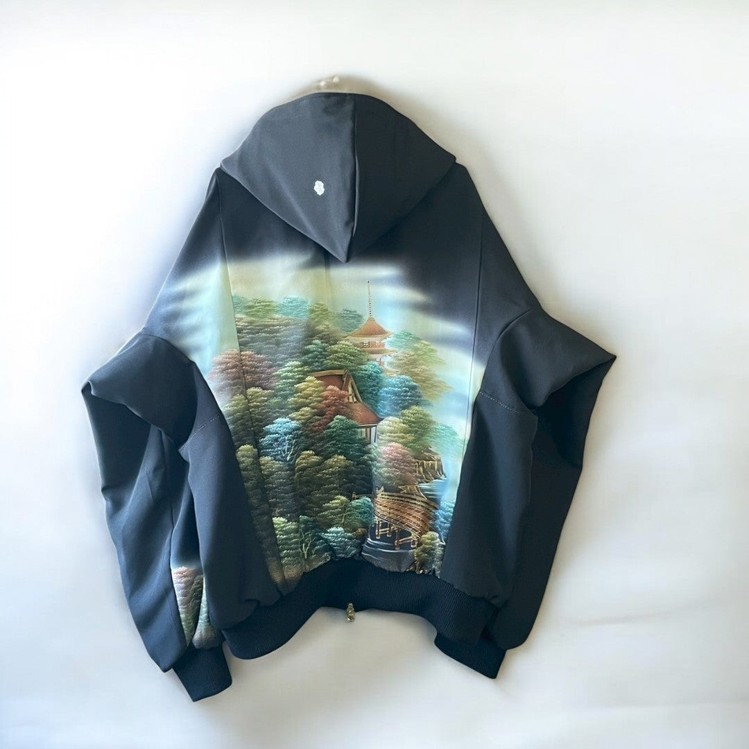 kimono landscape hoodie