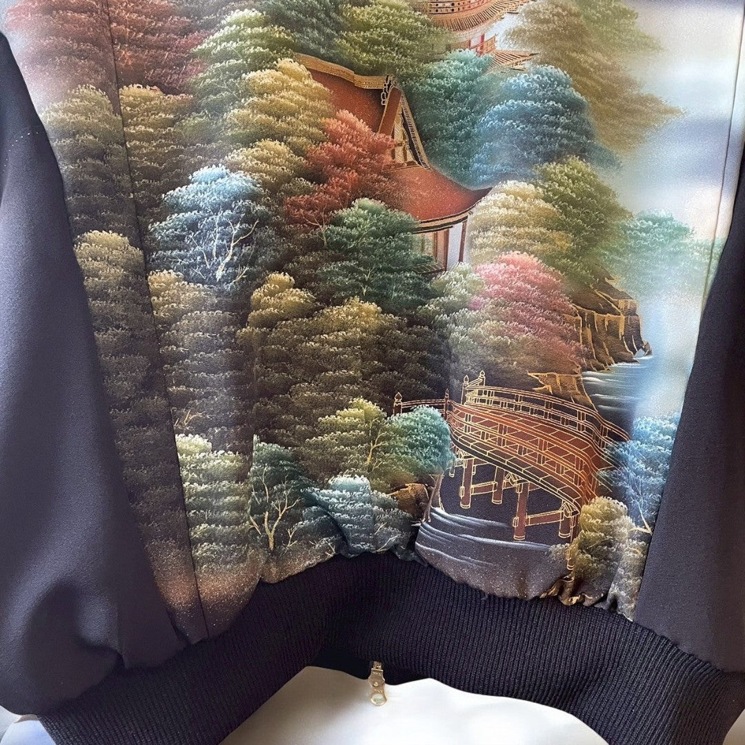 kimono landscape hoodie