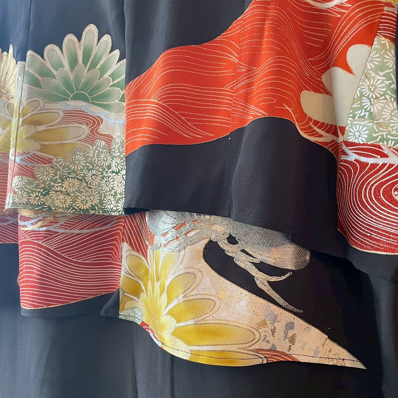Kimono tiered shirts remake Remake black formal kimono recollect Ariake Garden store