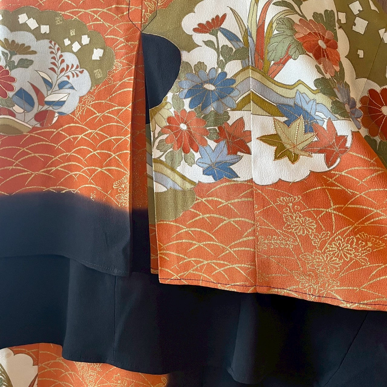 kimono tiered shirts remake リメイク 黒留袖 recollect有明ガーデン店