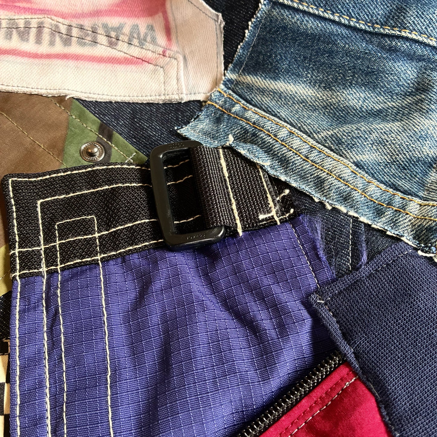 再構築 入学入園バッグ5点セット|古着リメイク レッスンバッグ・シューズケース・お着替え袋・お弁当袋・コップ袋【一点物】