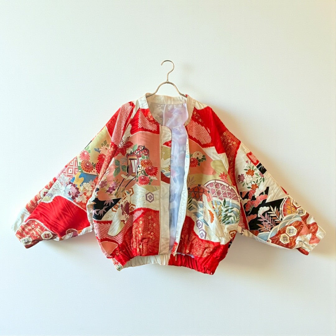 Furisode Reconstructed MA-1 Jacket One-of-a-kind Unisex zivun
