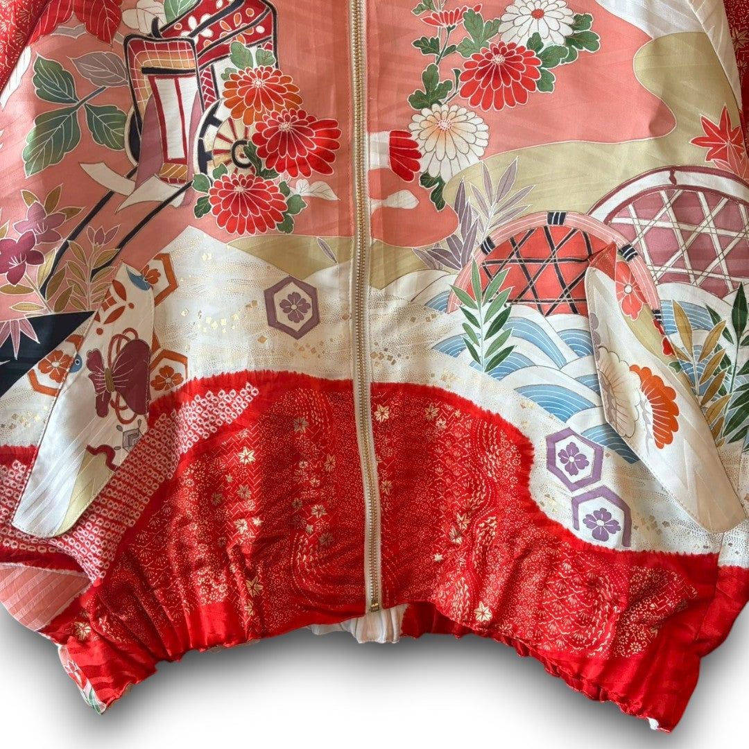 Furisode Reconstructed MA-1 Jacket One-of-a-kind Unisex zivun