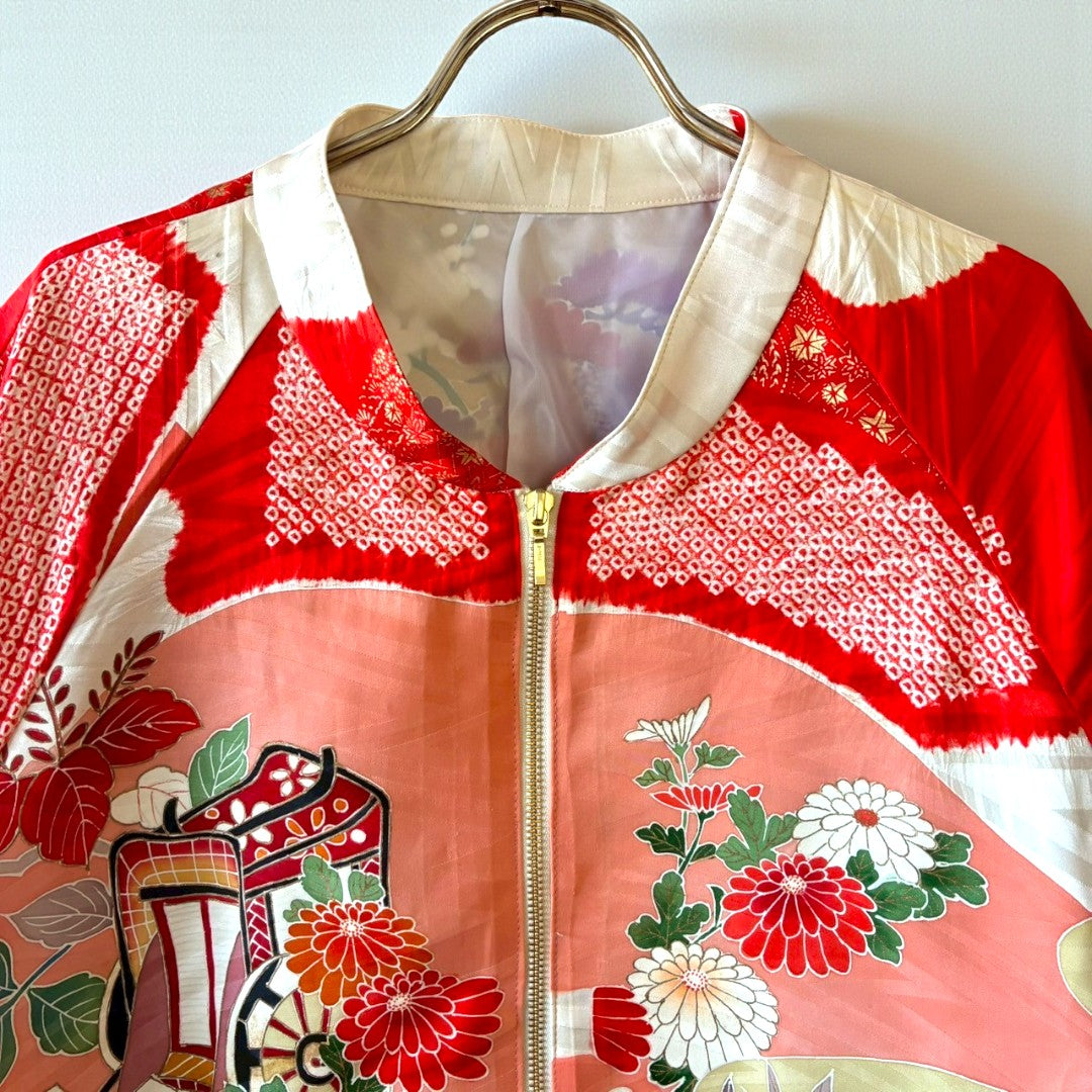 Furisode Reconstructed MA-1 Jacket One-of-a-kind Unisex zivun