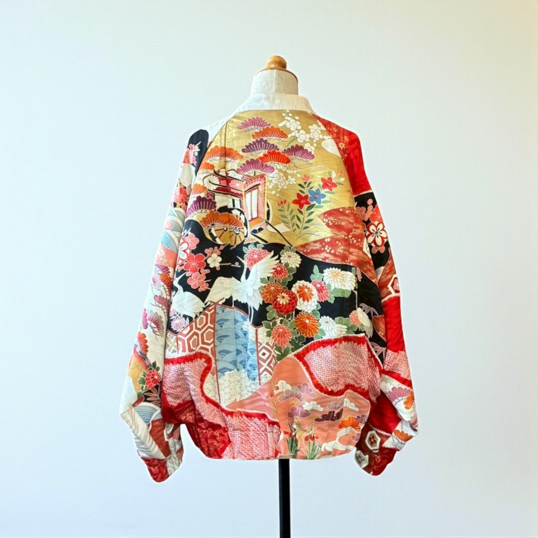 Furisode Reconstructed MA-1 Jacket One-of-a-kind Unisex zivun