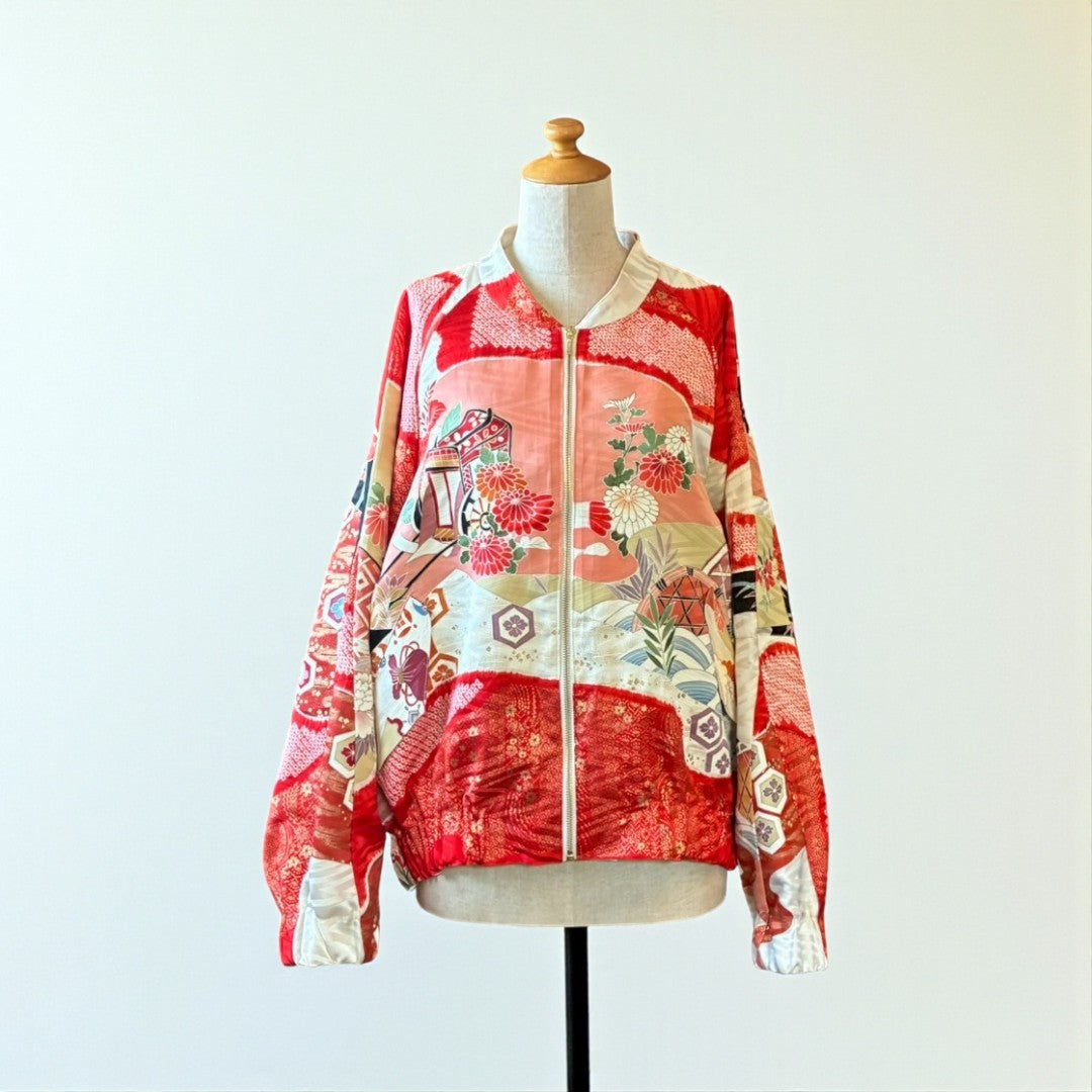Furisode Reconstructed MA-1 Jacket One-of-a-kind Unisex zivun