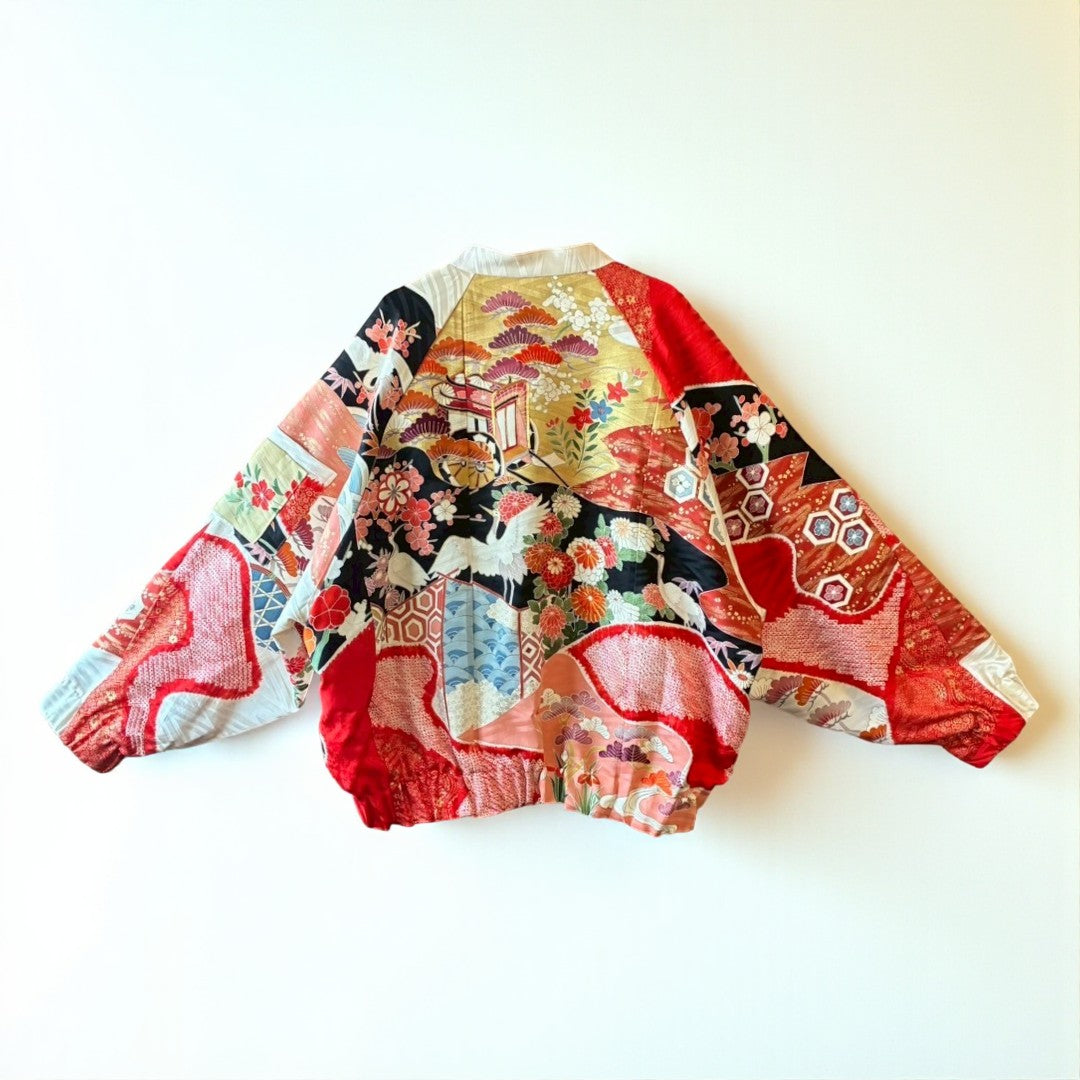 Furisode Reconstructed MA-1 Jacket One-of-a-kind Unisex zivun