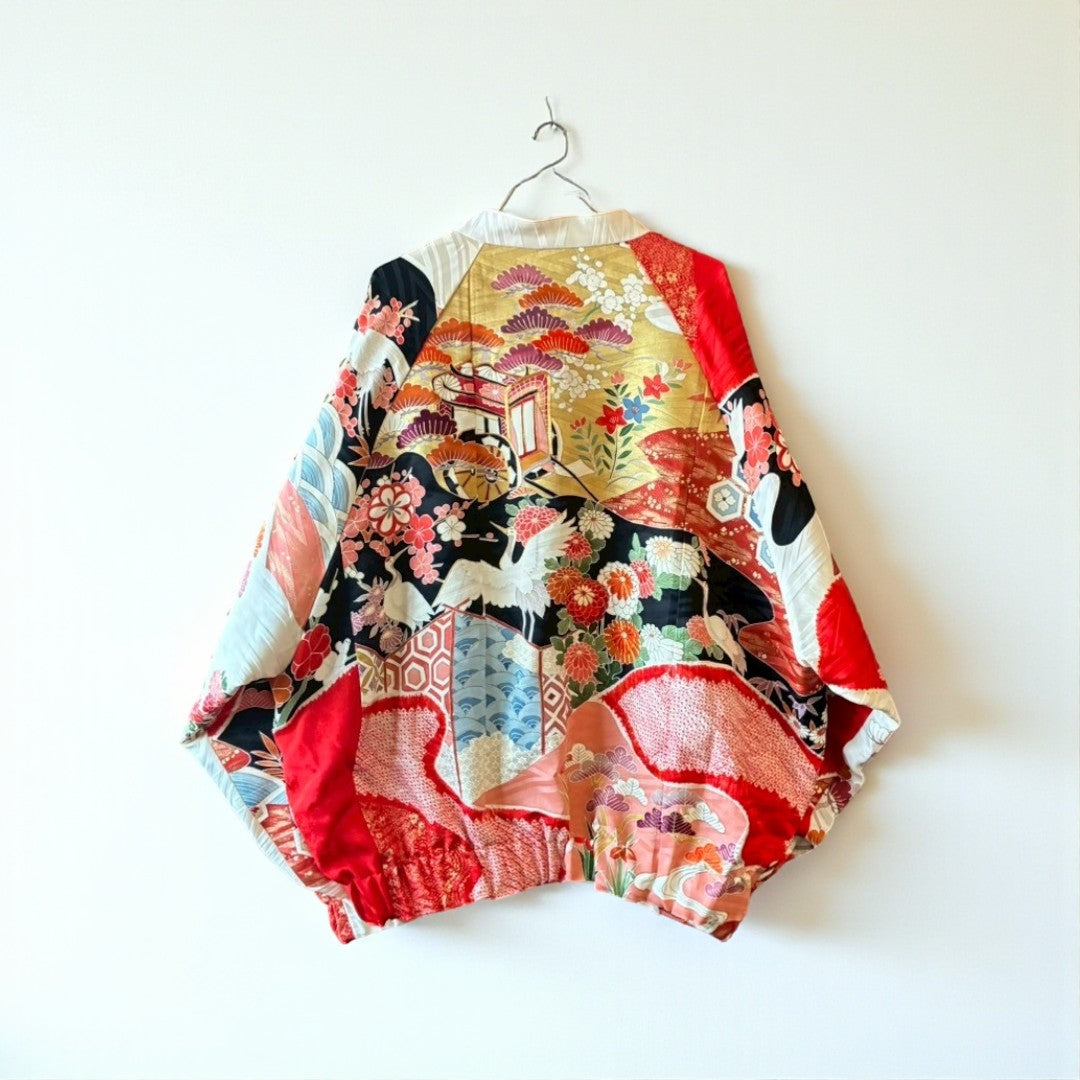 Furisode Reconstructed MA-1 Jacket One-of-a-kind Unisex zivun