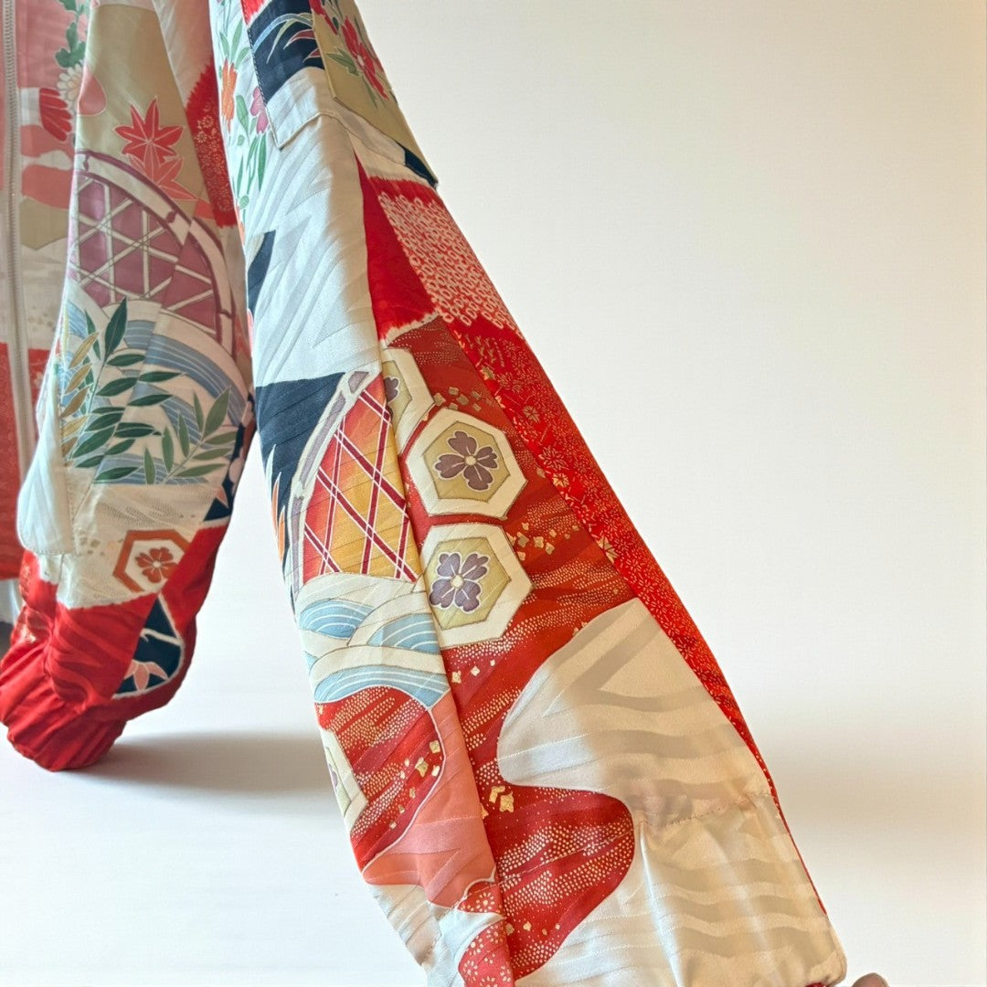 Furisode Reconstructed MA-1 Jacket One-of-a-kind Unisex zivun