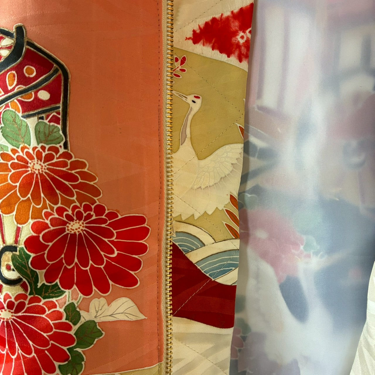 Furisode Reconstructed MA-1 Jacket One-of-a-kind Unisex zivun