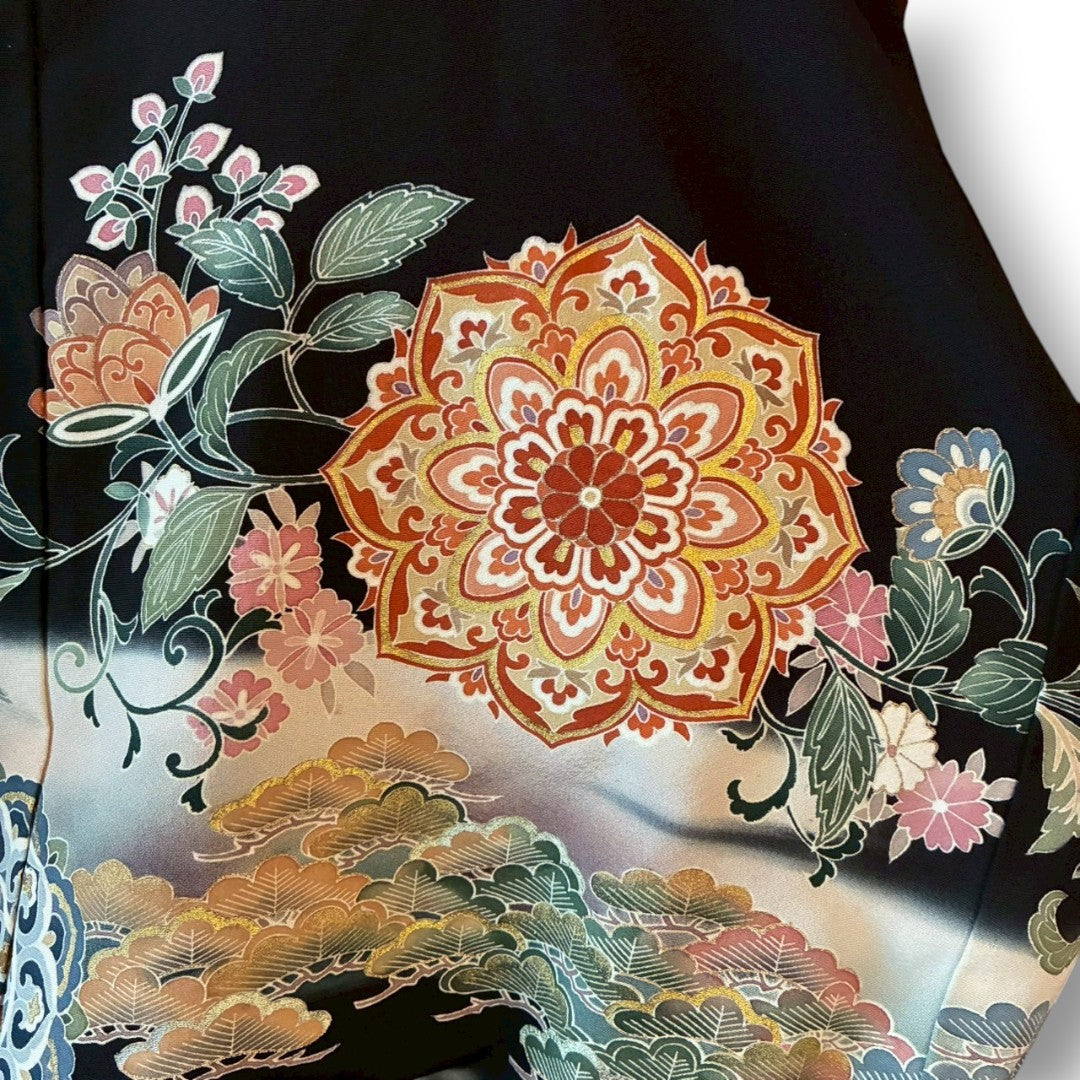 Kurotomesode Reconstructed MA-1 Bomber Jacket Japanese Kimono × Modern Design One-of-a-kind Unisex zivun