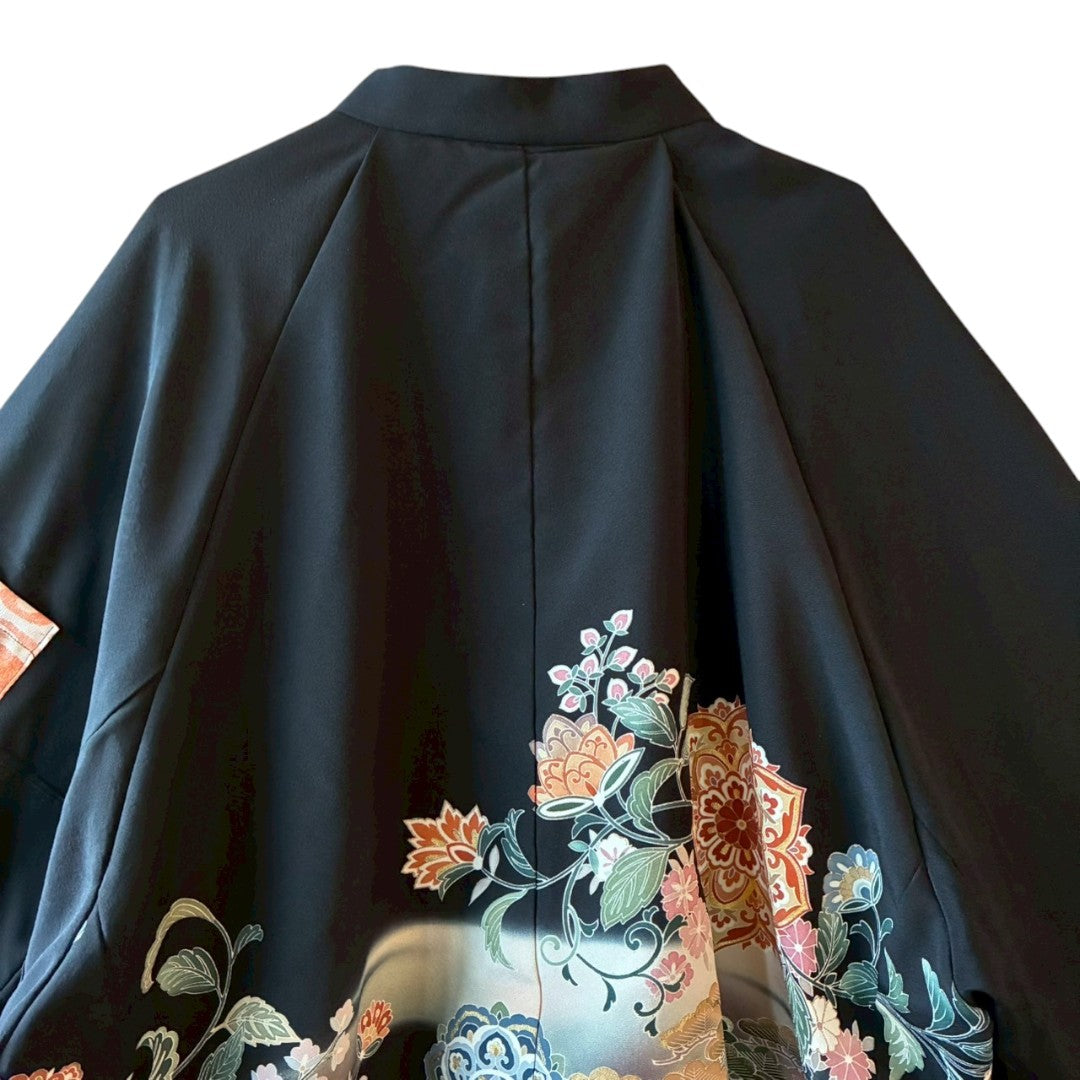 Kurotomesode Reconstructed MA-1 Bomber Jacket Japanese Kimono × Modern Design One-of-a-kind Unisex zivun