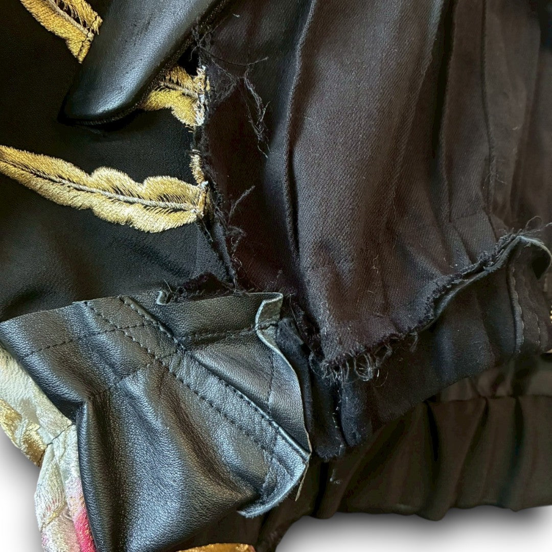 Kurotomesode × Vintage Reconstructed MA-1 Jacket Unisex One-of-a-kind zivun