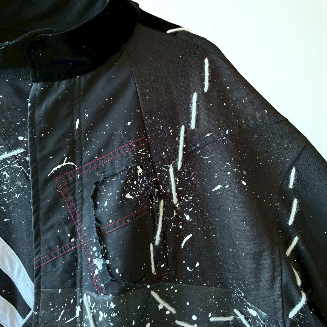 Zivun Kimono-Mix Reconstructed Mods Coat One-of-a-Kind Unisex Japanese Outerwear