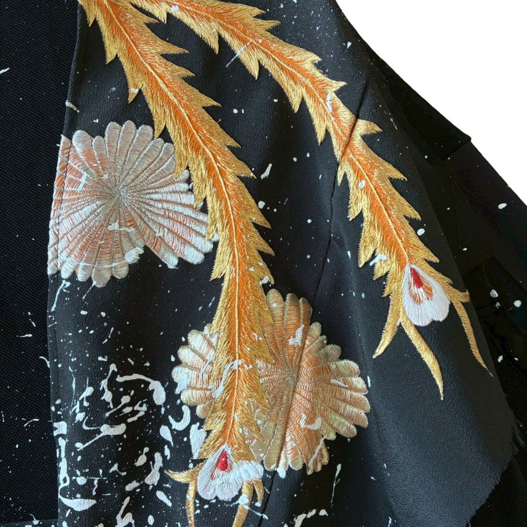 Zivun Kimono-Mix Reconstructed Mods Coat One-of-a-Kind Unisex Japanese Outerwear