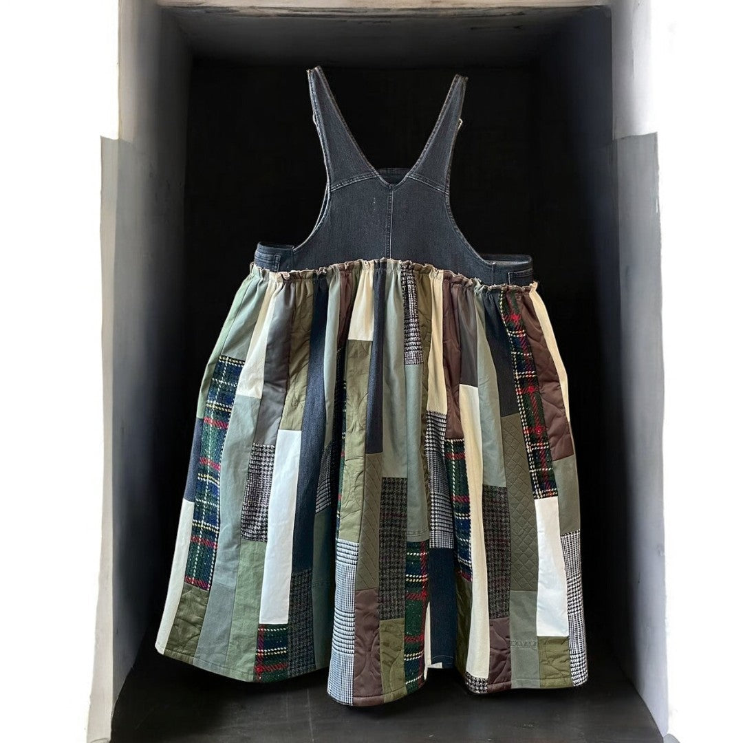 Reconstructed overskirt salopette remake recollect Ariake Garden store
