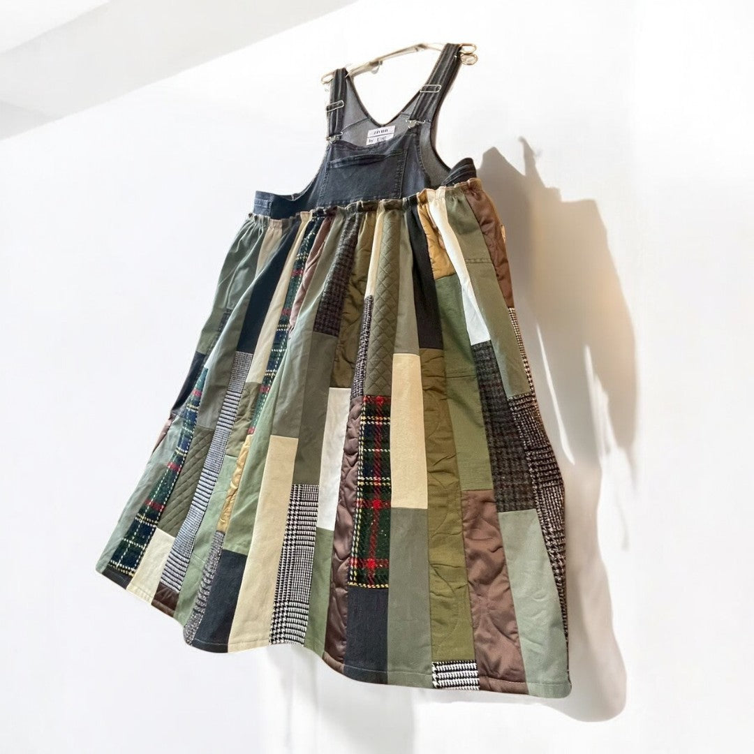 Reconstructed overskirt salopette remake recollect Ariake Garden store