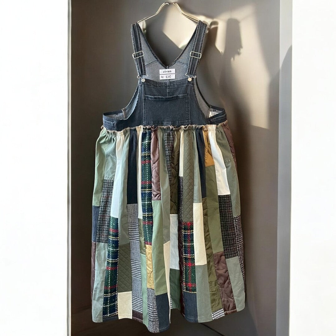 Reconstructed overskirt salopette remake recollect Ariake Garden store