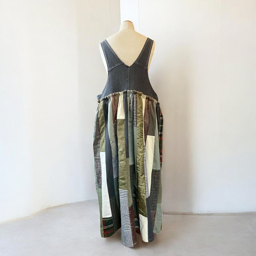 Reconstructed overskirt salopette remake recollect Ariake Garden store