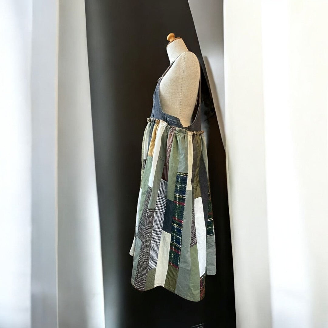 Reconstructed overskirt salopette remake recollect Ariake Garden store