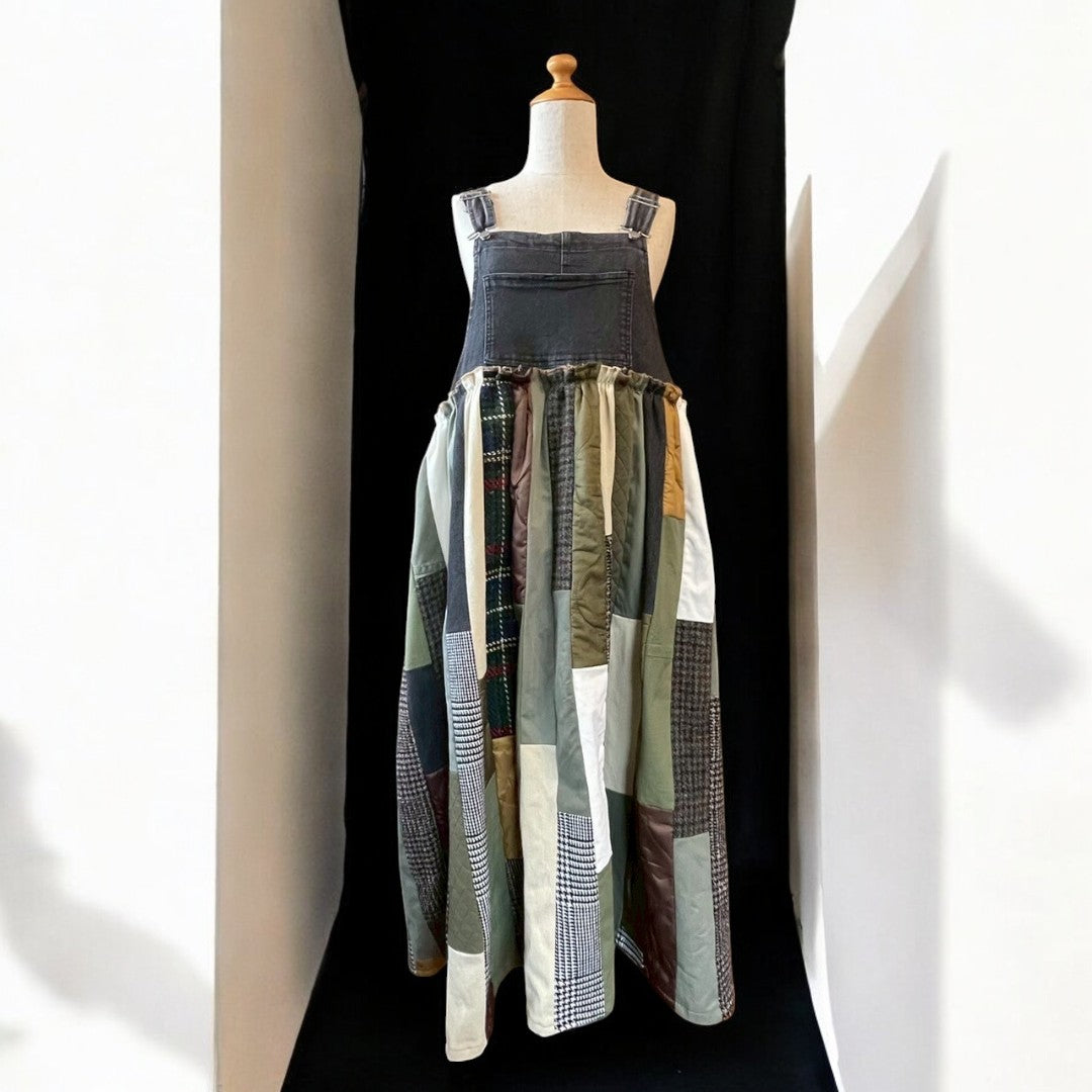 Reconstructed overskirt salopette remake recollect Ariake Garden store