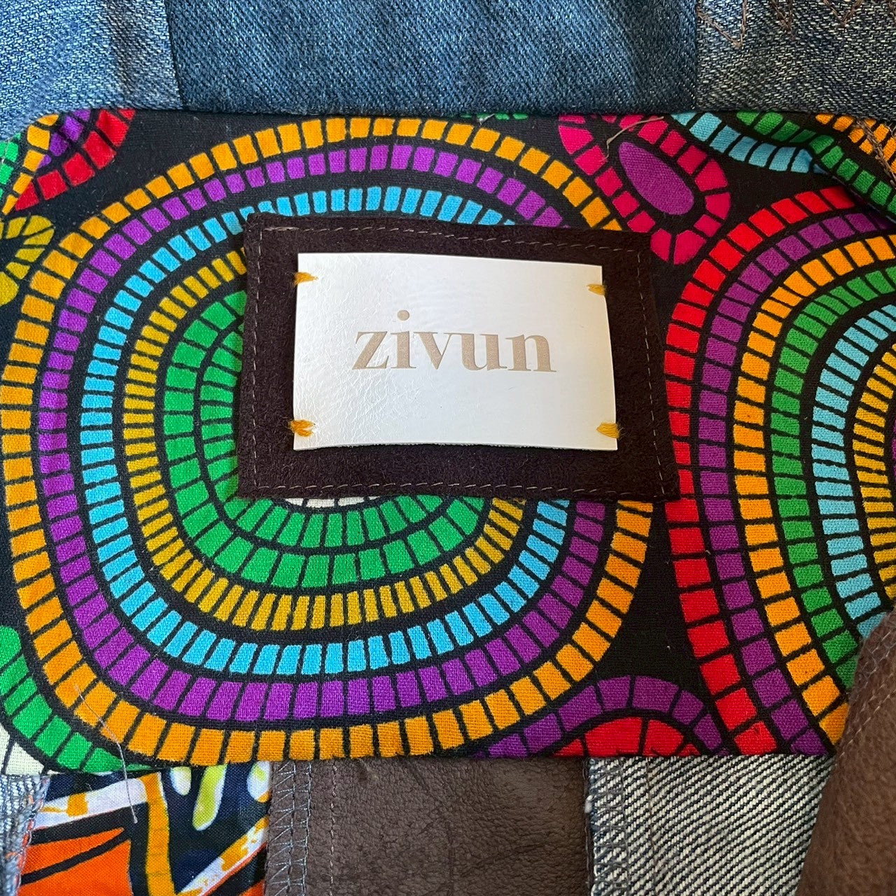 african print rebuild denim jacket レディース recollect有明ガーデン店