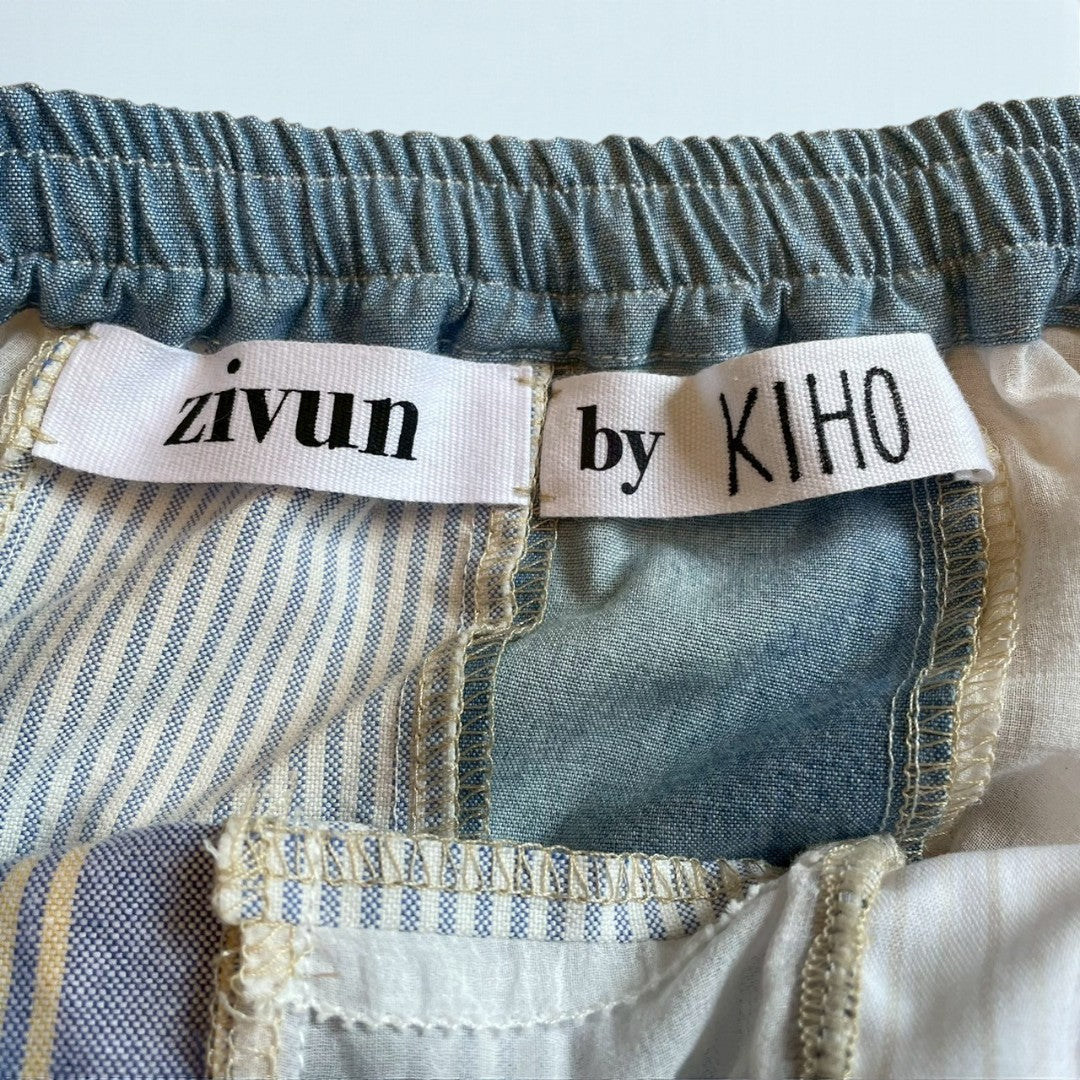 Reconstructed Patchwork Short Pants Upcycled Fabric Unisex One-of-a-kind
