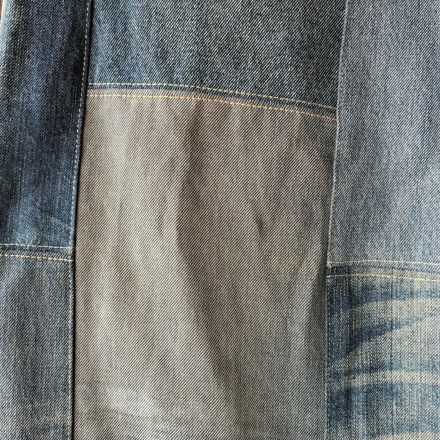 zivun Reconstructed Denim Wide Pants | Patchwork Distressed One-of-a-Kind Free Size | OLD FLIP
