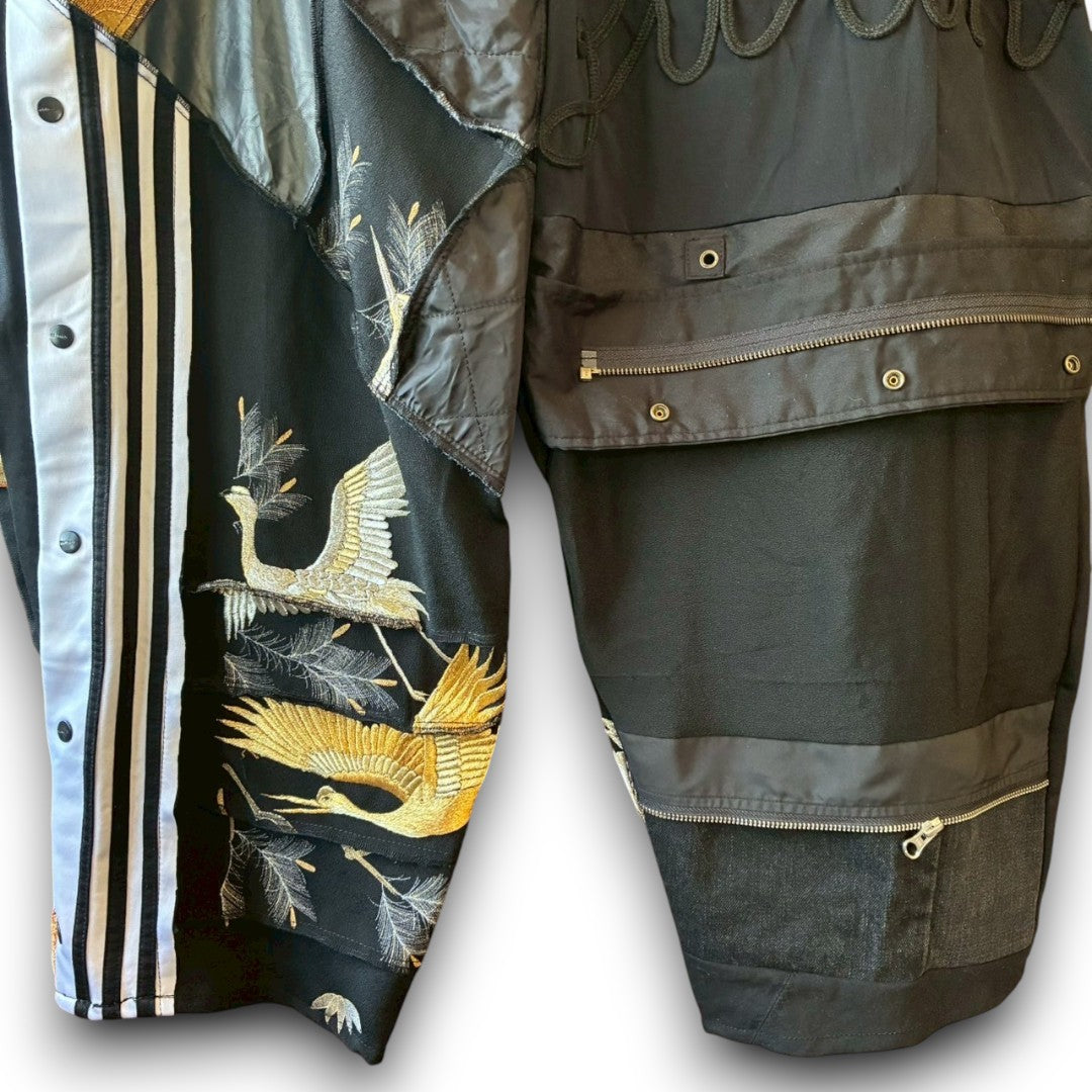 Kurotomesode × Vintage Upcycled Wide Pants Handmade Reconstructed One-of-a-Kind Unisex
