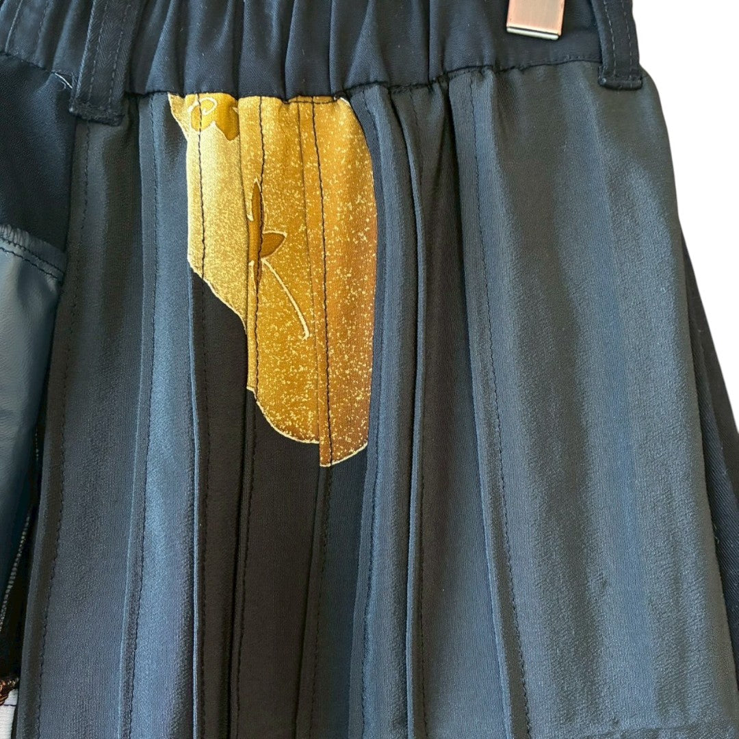 Kurotomesode × Vintage Upcycled Wide Pants Handmade Reconstructed One-of-a-Kind Unisex