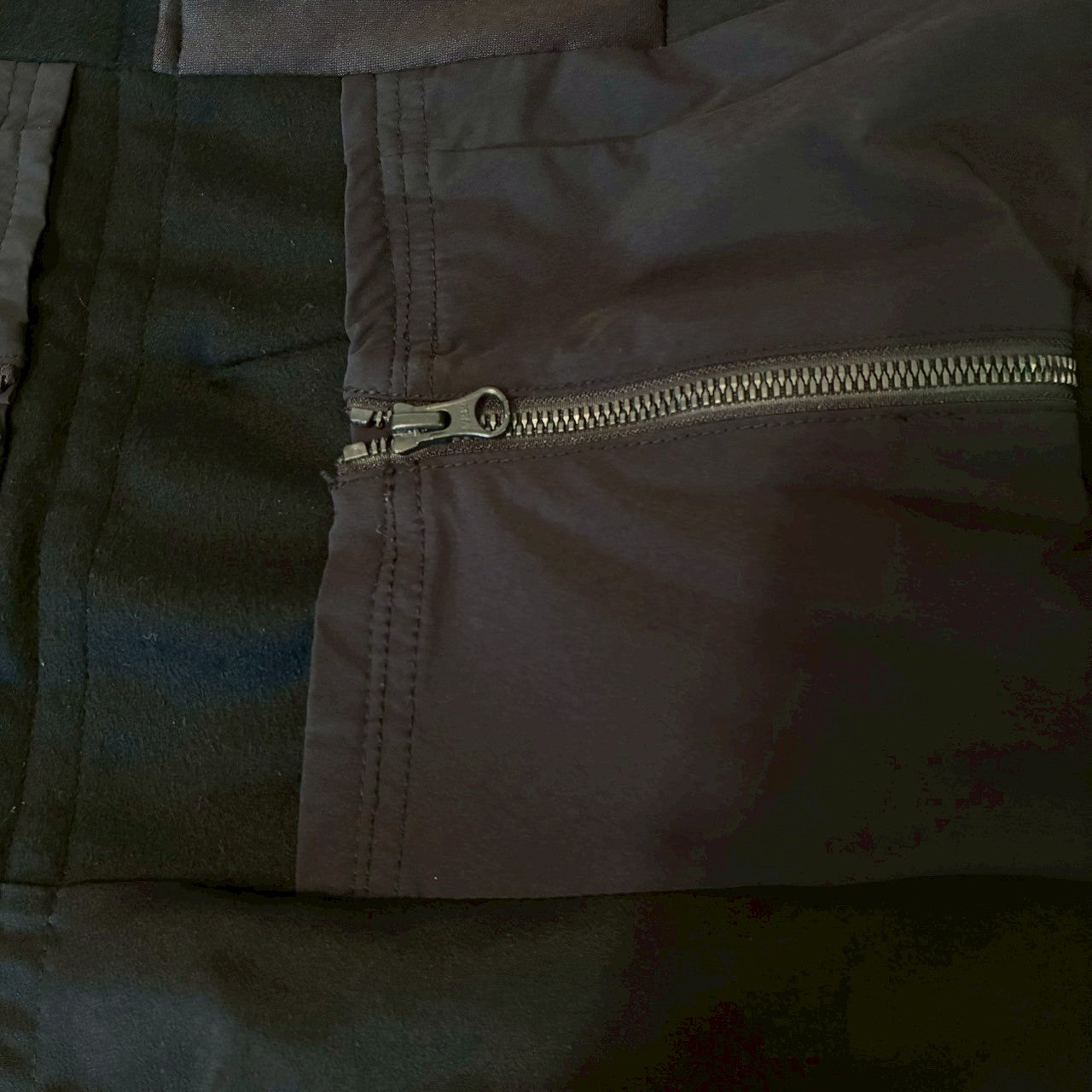 Kurotomesode × Mixed Materials Reconstructed Mods Coat Denim Nylon & Obi Patchwork One-of-a-kind Unisex zivun